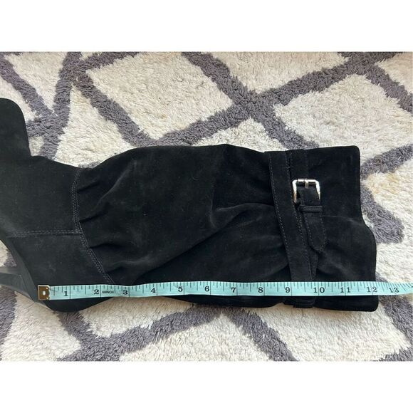 Michael Kors Kincaid Slouch boots leather suede 5.5 platform high heels black EU - Picture 7 of 9